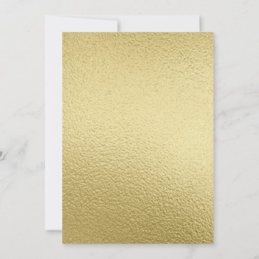 Afstudeerfeestuitnodiging Goud & Zwart Kaart (Achterkant)