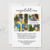 Afstudeerfoto-aankondiging met 4 afbeeldingen kaart (Achterkant)