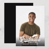 Afstudeerfoto aankondiging middelbare school (Voorkant / Achterkant)