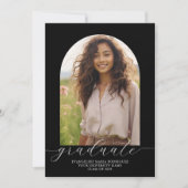 Afstudeerfoto achtergrondboog - Zwart Kaart (Voorkant)