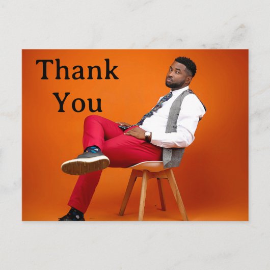 Afstudeerfoto Bedankt Briefkaart (Voorkant)