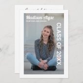 Afstudeerfoto Bewerkbare Kleur Aankondiging (Voorkant / Achterkant)