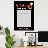 Afstudeerfoto booth frame retro vet Poster (Thuiskantoor)