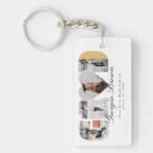 Afstudeerfoto Collage Afstudeercadeau Aandenken Sleutelhanger (Voorkant)
