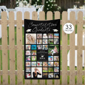 Afstudeerfoto Collage Chic Schrift Zwart Spandoek