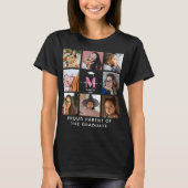 Afstudeerfoto Collage met Monogram van Trots Ouder T-shirt (Voorkant)