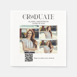 Afstudeerfoto Collage QR-code Foto Delen Servet
