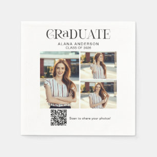 Afstudeerfoto Collage QR-code Foto Delen Servet
