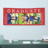 Afstudeerfoto Collage Rood en Wit Afgestudeerde 20 Spandoek (Beurs)