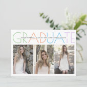 Afstudeerfoto collage van afgestudeerden klas 2023 kaart (Staand voorkant)