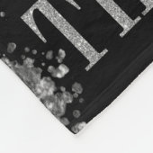 Afstudeerfoto deken zwart zilver glitters (Hoek)