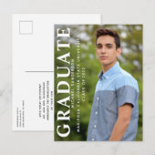 Afstudeerfoto diploma-uitreiking aankondiging (Voorkant / Achterkant)