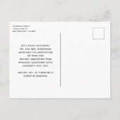 Afstudeerfoto diploma-uitreiking aankondiging (Achterkant)