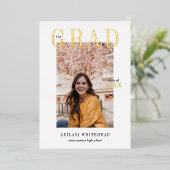 Afstudeerfoto Folie Aankondiging Th Grad (Staand Voorkant)