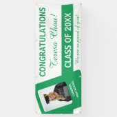 Afstudeerfoto Gefeliciteerd Groen ID1291 Spandoek (Verticaal)
