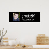 Afstudeerfoto - Geslaagd zwart Poster (Keuken)