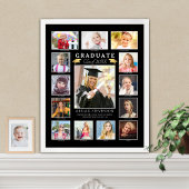 Afstudeerfoto K-12 Collage Afstudeergeschenk Herin Poster