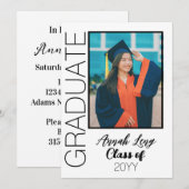 Afstudeerfoto Klas van  Kaart (Voorkant / Achterkant)