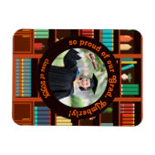 Afstudeerfoto met bibliotheekthema magneet (Horizontaal)