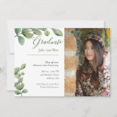 Afstudeerfoto met groen aankondiging (Voorkant)