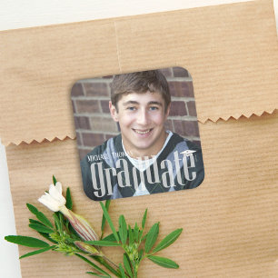 Afstudeerfoto Minimalistische Moderne Typografie Kartonnen Onderzetters