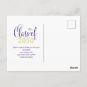 Afstudeerfoto Modern Minimalistisch Jaar van Scrip Briefkaart (Achterkant)