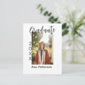 Afstudeerfoto moderne klassieker toevoegen jaar na briefkaart (Staand voorkant)