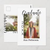 Afstudeerfoto moderne klassieker toevoegen jaar na briefkaart (Voorkant / Achterkant)