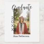 Afstudeerfoto moderne klassieker toevoegen jaar na wijn etiket (Enkel label)