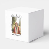 Afstudeerfoto moderne klassieker voeg jaar naam to bedankdoosjes (Achterkant)