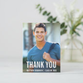 Afstudeerfoto Moderner Bedankbrief Postkaart BWB (Staand voorkant)