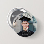 Afstudeerfoto oma van de afgestudeerde ronde button 5,7 cm (Voorkant /achterkant)