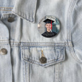 Afstudeerfoto oma van de afgestudeerde ronde button 5,7 cm (In situ)