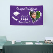 Afstudeerfoto Paars Afstuderen 2026 Spandoek (Beurs)
