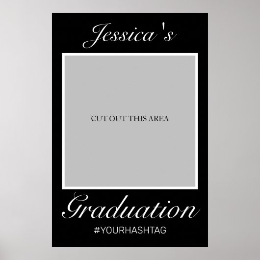 Afstudeerfoto Prop Frame Modern Minimalistisch Poster (Voorkant)