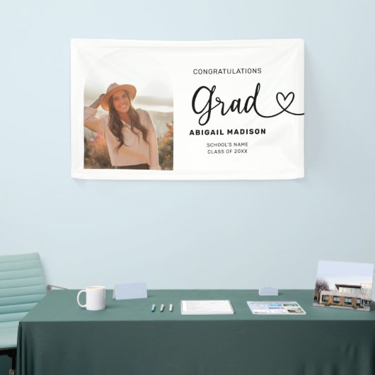 Afstudeerfoto-script met hart spandoek (Beurs)