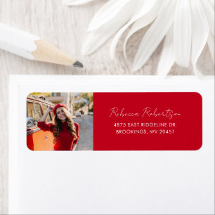 Afstudeerfoto script retouradres etiket