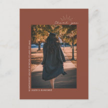 Afstudeerfoto Terracotta Lijnkunst Bedankt  