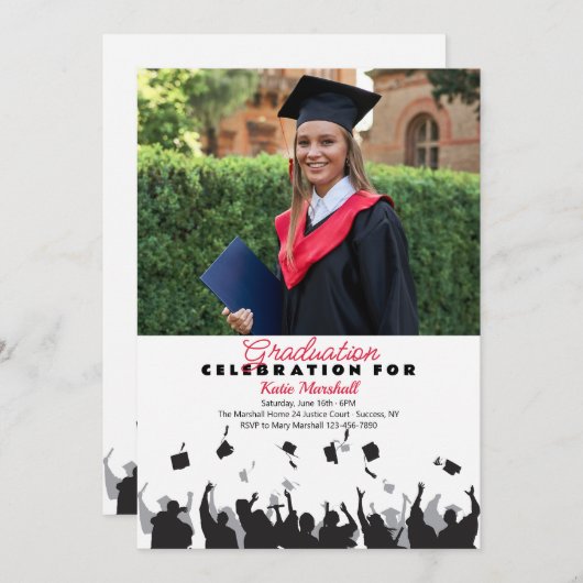 Afstudeerfoto uitnodiging (Voorkant / Achterkant)