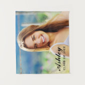 Afstudeerfoto van de klas van 2025 Graduation Wandkleed (Voorkant)