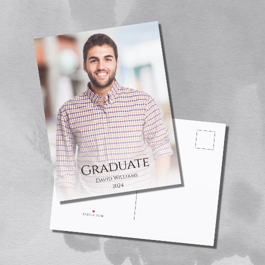 Afstudeerfoto van de klas van 2025 in moderne stij aankondigingskaart