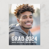 Afstudeerfoto van het afstudeerjaar briefkaart (Voorkant)