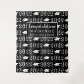 Afstudeerfoto Zwart Jaar Klasse Achtergrond Fotomo Wandkleed (Voorkant)