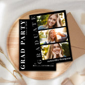 Afstudeerfoto zwart-wit moderne foto-collage kaart