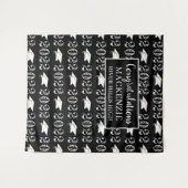 Afstudeerfoto Zwarte Klas Jaar Foto Backdrop Wandkleed (Voorkant (horizontaal))