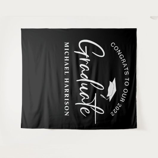 Afstudeerfotocabine-achtergrond zwart wandkleed (Voorkant (horizontaal))