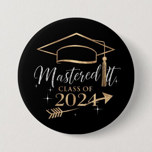 Afstudeergeschenken voor haar van de klas van 2024 ronde button 7,6 cm (Voorkant)