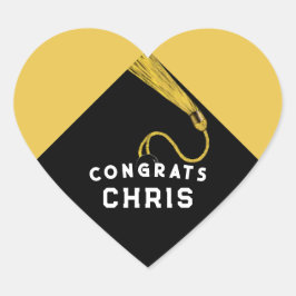 Afstudeergoud Hart Sticker