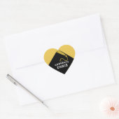 Afstudeergoud Hart Sticker (Envelop)