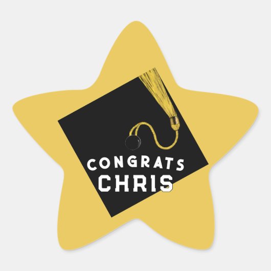 Afstudeergoud Ster Sticker (Voorkant)